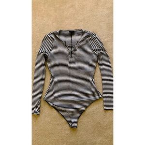 Striped Body suit